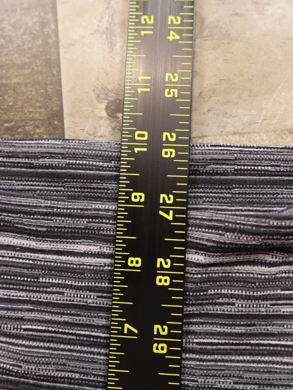 Lululemon Wunder Under Hi-Rise Tight Women’s 6 Black Gray Stripe 30.5